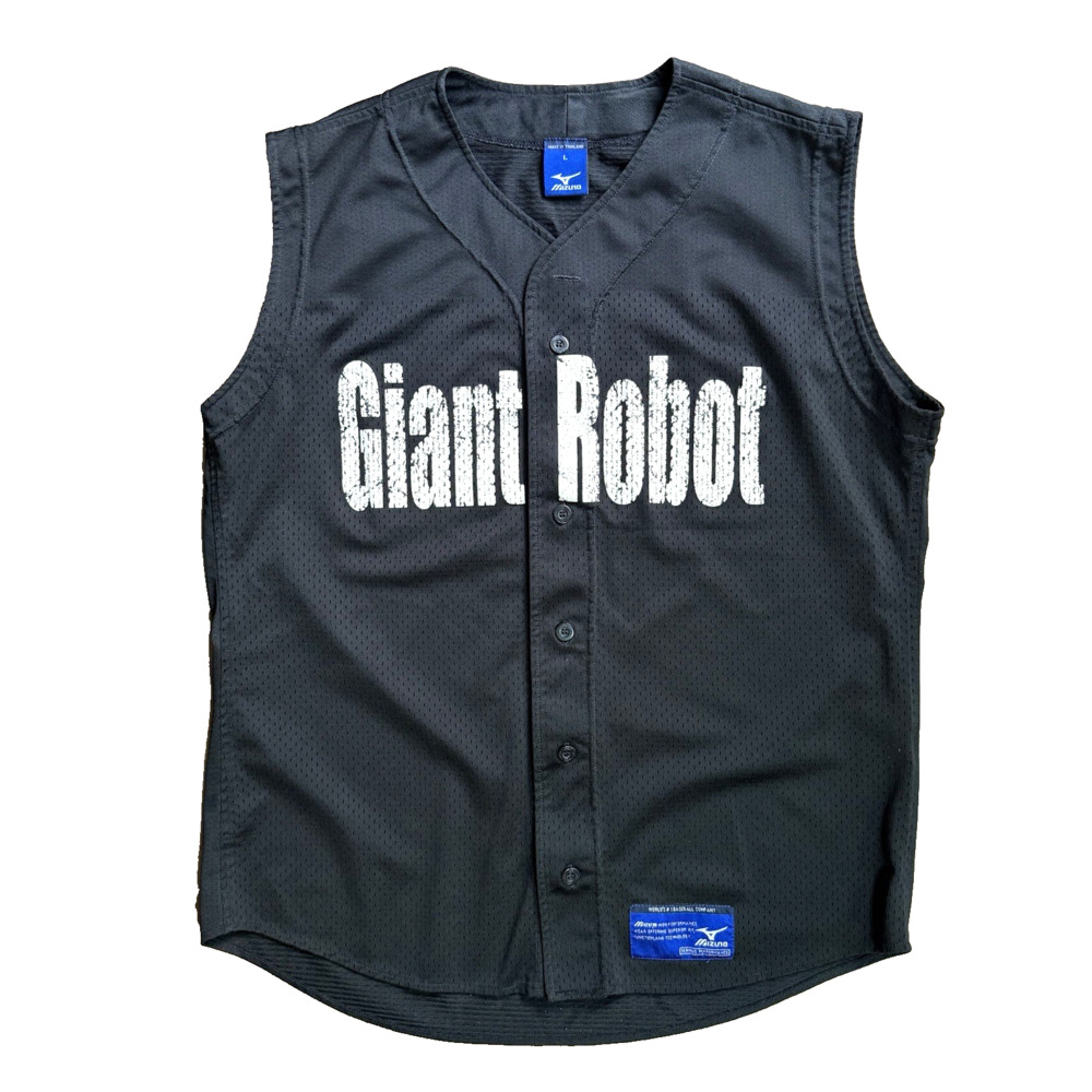 Mizuno Giant Robot Baseball Jersey Men’s Large Black Sleeveless Rogers #5 Mesh